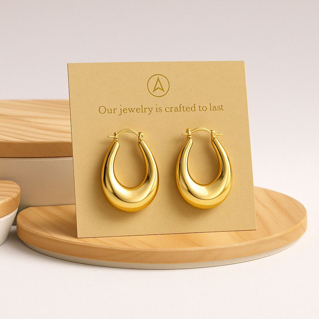 Solara Bold Teardrop Hoops